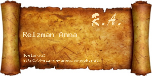 Reizman Anna névjegykártya
